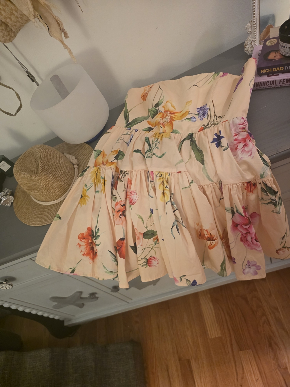 Floral Tiered Cream Women’s Skirt